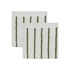 OYOY Living Lot de 2 gants de toilette blanc en coton organique h30x30cm