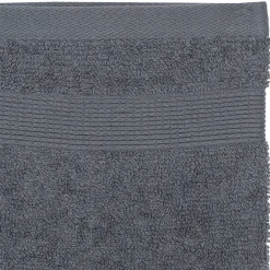 Gant De Toilette|Atmosphera Créateur D'Intérieur Lot de 2 gants de toilette - coton 450 gr/m² - gris anthracite 15x21 cm - Atmosphera