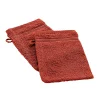 Eden Lot de 2 gants de toilette 15 x 21 cm Tendresse marsala
