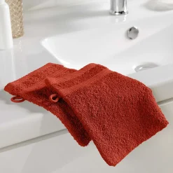 Eden Lot de 2 gants de toilette 15 x 21 cm Tendresse marsala