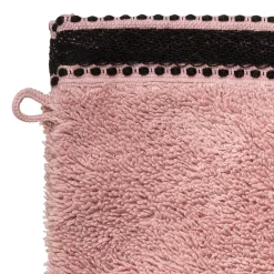 Atmosphera Créateur D'Intérieur Lot de 2 gants de toilette Joia - coton 550 gr/m² - rose 15x21 cm - Atmosphera