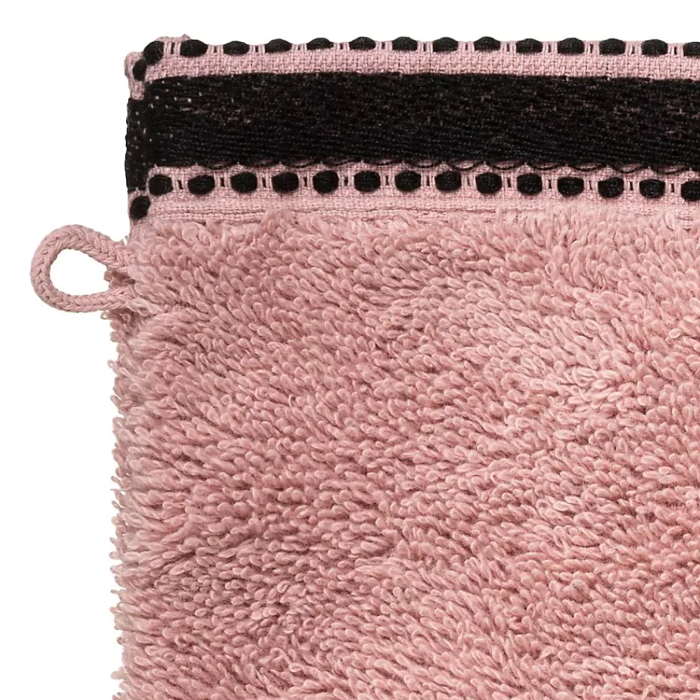 Atmosphera Créateur D'Intérieur Lot de 2 gants de toilette Joia - coton 550 gr/m² - rose 15x21 cm - Atmosphera