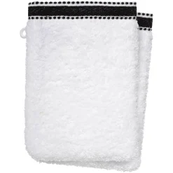 Atmosphera Créateur D'Intérieur Lot de 2 gants de toilette Joia - coton 550 gr/m² - blanc 15x21 cm - Atmosphera