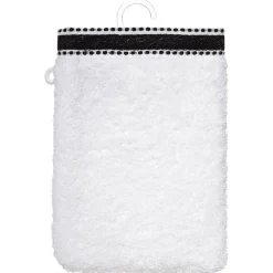 Atmosphera Créateur D'Intérieur Lot de 2 gants de toilette Joia - coton 550 gr/m² - blanc 15x21 cm - Atmosphera
