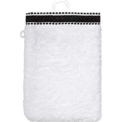 Atmosphera Créateur D'Intérieur Lot de 2 gants de toilette Joia - coton 550 gr/m² - blanc 15x21 cm - Atmosphera