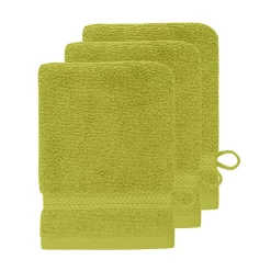 Sensei Maison Lot de 3 gants de toilette 550 g/m² Citronelle 16x22 cm LUXURY