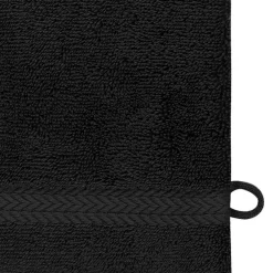 Sensei Maison Lot de 3 gants de toilette 550 g/m² Noir 16x22 cm LUXURY