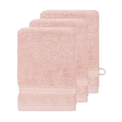 Gant De Toilette|Sensei Maison Lot de 3 gants de toilette 550 g/m² Poudre 16x22 cm LUXURY