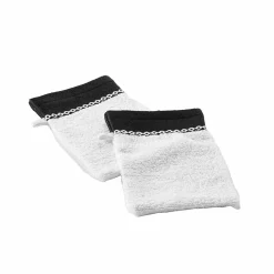 Gant De Toilette|Douceur D'Intérieur Lot de 2 gants de toilette 15 x 21 cm Majestic blanc