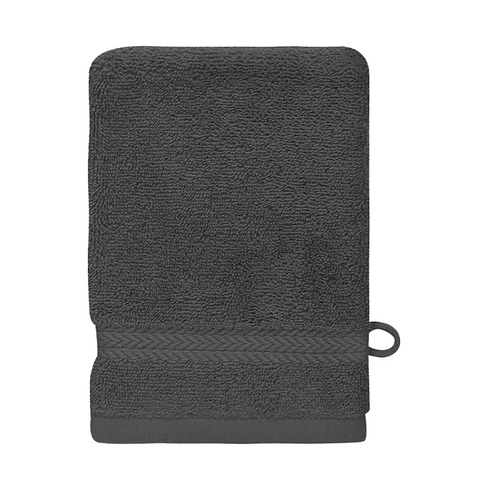 Sensei Maison Lot de 3 gants de toilette 550 g/m² Anthracite 16x22 cm LUXURY