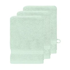 Gant De Toilette|Sensei Maison Lot de 3 gants de toilette 550 g/m² Menthe 16x22 cm LUXURY