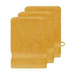 Gant De Toilette|Sensei Maison Lot de 3 gants de toilette 550 g/m² Safran 16x22 cm LUXURY
