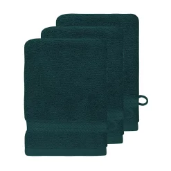 Gant De Toilette|Sensei Maison Lot de 3 gants de toilette 550 g/m² Petrol 16x22 cm LUXURY