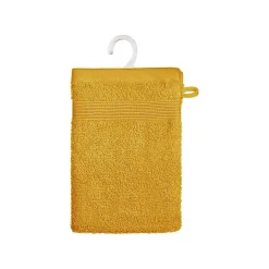Gant De Toilette|Atmosphera Créateur D'Intérieur Lot de 2 gants de toilette - coton 450 gr/m² - jaune moutarde 15x21 cm - Atmosphera