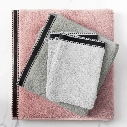 Gant De Toilette|Atmosphera Créateur D'Intérieur Lot de 2 gants de toilette Joia - coton 550 gr/m² - lin 15x21 cm - Atmosphera