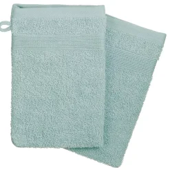 Eden Lot de 2 gants de toilette 15 x 21 cm Couleur moderne bleu glacier