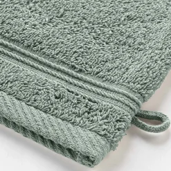 Eden Lot de 2 gants de toilette 15 x 21 cm Tendresse vert cèdre