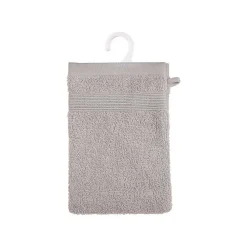Atmosphera Créateur D'Intérieur Lot de 2 gants de toilette - coton 450 gr/m² - gris taupe 15x21 cm - Atmosphera