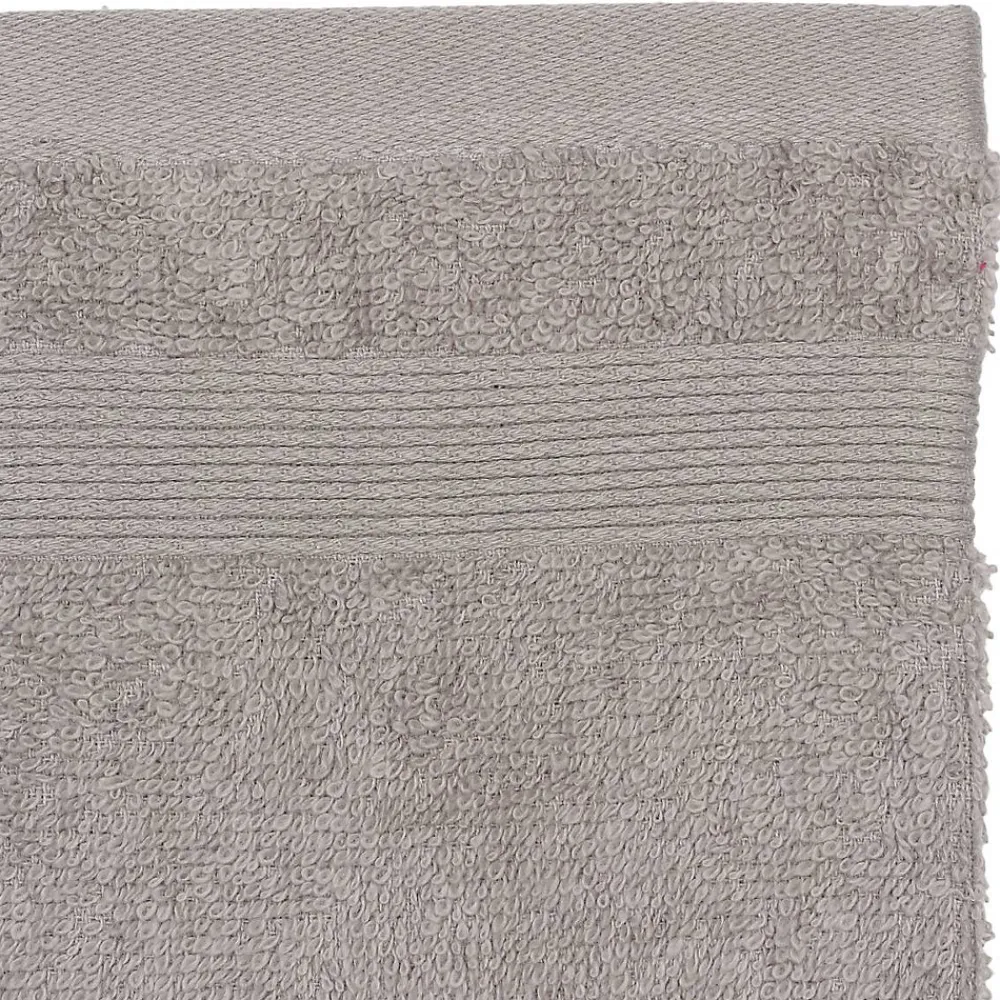 Atmosphera Créateur D'Intérieur Lot de 2 gants de toilette - coton 450 gr/m² - gris taupe 15x21 cm - Atmosphera