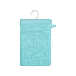 Gant De Toilette|Atmosphera Créateur D'Intérieur Lot de 2 gants de toilette - coton 450 gr/m² - bleu aqua 15x21 cm - Atmosphera
