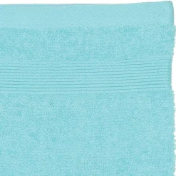 Gant De Toilette|Atmosphera Créateur D'Intérieur Lot de 2 gants de toilette - coton 450 gr/m² - bleu aqua 15x21 cm - Atmosphera