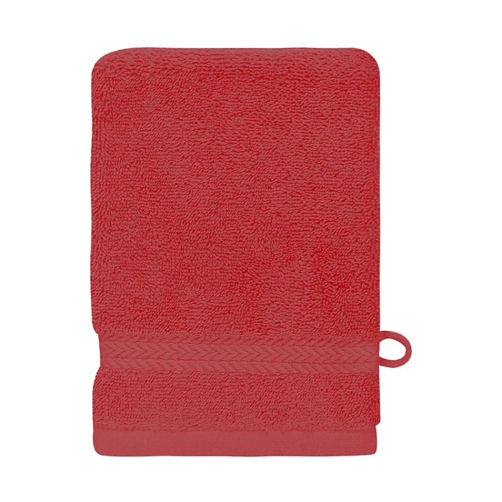 Sensei Maison Lot de 3 gants de toilette 550 g/m² Rubis 16x22 cm LUXURY