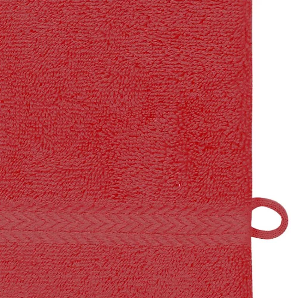 Sensei Maison Lot de 3 gants de toilette 550 g/m² Rubis 16x22 cm LUXURY