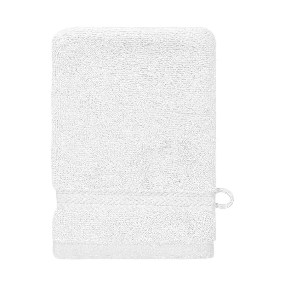 Gant De Toilette|Sensei Maison Lot de 3 gants de toilette 550 g/m² Blanc 16x22 cm LUXURY