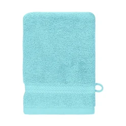 Sensei Maison Lot de 3 gants de toilette 550 g/m² Bleu Turquoise 16x22 cm LUXURY