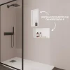 Italbox Lot de 2 Niches de Douche Blanc Satiné - 30x30 cm et 30x60 cm - Rangement Mural Salle de Bain - NOOK