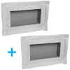 U-tile Lot de 2 niches de douche à carreler - formats intérieurs 40 x 20 cm - 9 cm de profondeur