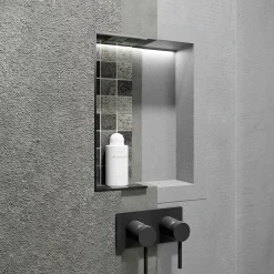 U-tile Lot de 2 niches de douche à carreler - formats intérieurs 40 x 20 cm - 9 cm de profondeur