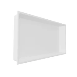 Niche De Salle De Bains|Italbox Lot de 2 Niches de Douche Blanc Satiné - 30x60 cm - Rangement Mural Salle de Bain - NOOK