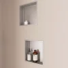 Niche De Salle De Bains|Italbox Lot de 2 Niches de Douche Gris Satiné - 30x30 cm - Rangement Mural Salle de Bain - NOOK