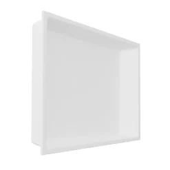 Niche De Salle De Bains|Italbox Lot de 2 Niches de Douche Blanc Satiné - 30x30 cm - Rangement Mural Salle de Bain - NOOK