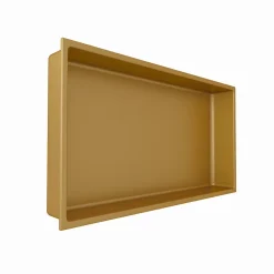 Niche De Salle De Bains|Italbox Lot de 2 Niches de Douche Or Satiné - 30x30 cm et 30x60 cm - Rangement Mural Salle de Bain - NOOK
