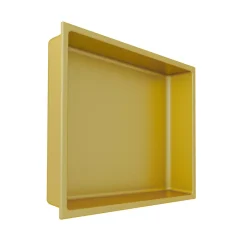 Niche De Salle De Bains|Italbox Lot de 2 Niches de Douche Or Satiné - 30x30 cm et 30x60 cm - Rangement Mural Salle de Bain - NOOK