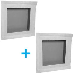 U-tile Lot de 2 niches de douche à carreler - formats intérieurs 40 x 40 cm - 9 cm de profondeur