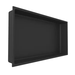 Niche De Salle De Bains|Italbox Lot de 2 Niches de Douche Noir Satiné - 30x60 cm - Rangement Mural Salle de Bain - NOOK
