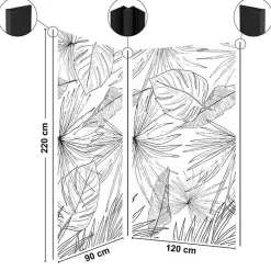 99Deco Lot de 2 panneaux de douche en aluminium (90x220 & 120x220 cm) + profilés noir - Lamnar - Noir