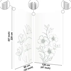 Panneau Mural De Salle De Bains|99Deco Lot de 2 panneaux de douche en aluminium (90x220 & 120x220 cm) + profilés blanc - Charme - Vert