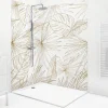 99Deco Lot de 2 panneaux de douche en PVC (90x220 & 120x220 cm) + profilés blanc - Lamnar Kola