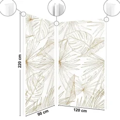 99Deco Lot de 2 panneaux de douche en aluminium (90x220 & 120x220 cm) + profilés blanc - Lamnar Kola
