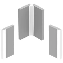 99Deco Lot de 2 panneaux de douche en aluminium (90x220 & 120x220 cm) + profilés blanc - Lamnar Kola