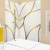 99Deco Lot de 2 panneaux de douche en PVC (90x220 & 120x220 cm) + profilés blanc - Sotma - Blanc et doré