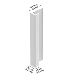 99Deco Lot de 2 panneaux de douche en aluminium (90x220 & 120x220 cm) + profilés blanc - Pampa - Marron