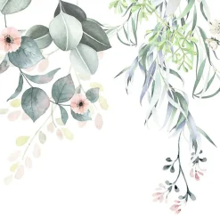 Panneau Mural De Salle De Bains|99Deco Lot de 2 panneaux de douche en aluminium (90x220 & 120x220 cm) + profilés blanc - Flowers in Rain - Multicolore