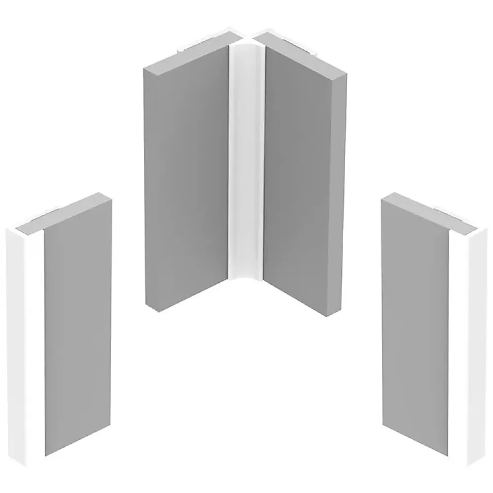 99Deco Lot de 2 panneaux de douche en aluminium (90x220 & 120x220 cm) + profilés blanc - Terrazzo Mineral - Multicolore