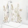 Panneau Mural De Salle De Bains|99Deco Lot de 2 panneaux de douche en aluminium (90x220 & 120x220 cm) + profilés blanc - Vegetalist - Marron
