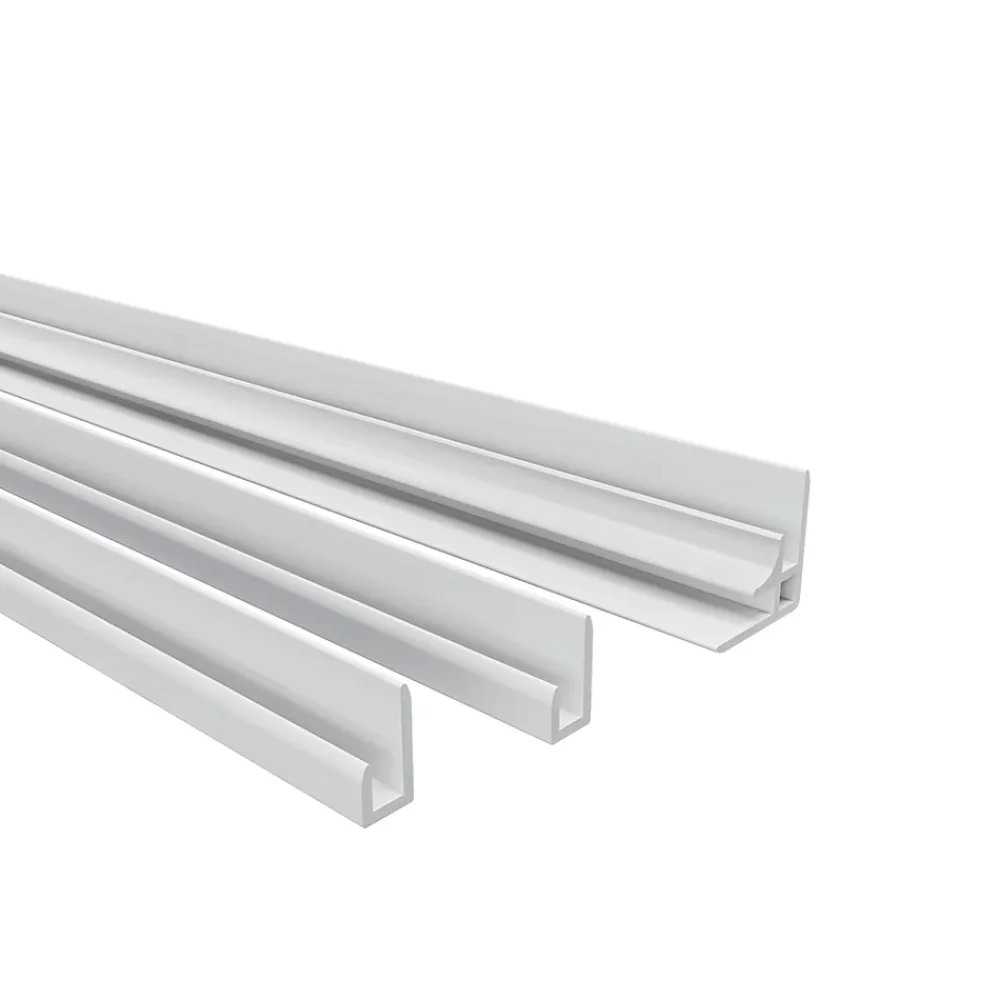 Panneau Mural De Salle De Bains|AICA Sanitaire Lot de 2 panneaux muraux de douche blanc mural aluminium avec 3 profiles - L.100 x L.120 x H.210 cm - Étanche,facile à nettoyer
